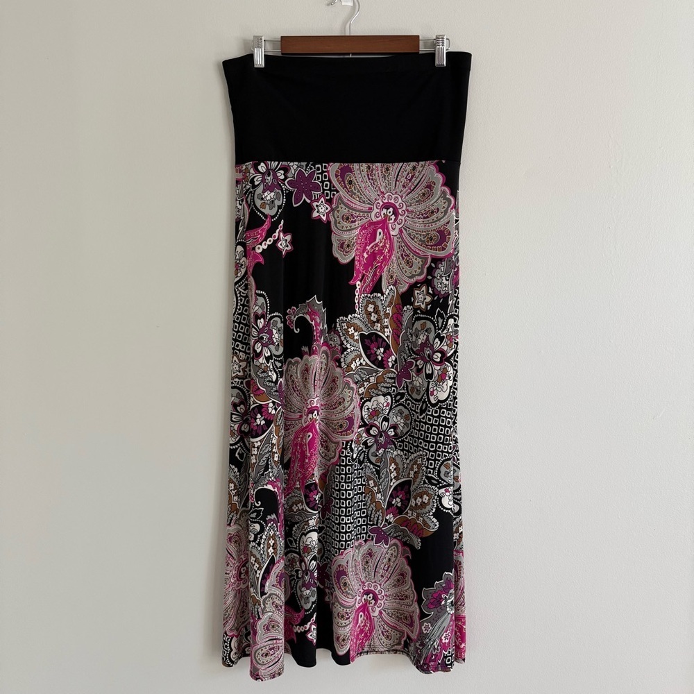J.B.S. Black and Pink Floral Dress - Picture 2 of 8